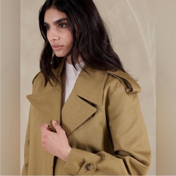 NWT! Banana Republic Black Timeless Trench Coat - Multiple Sizes💙💫 - Picture 5 of 13